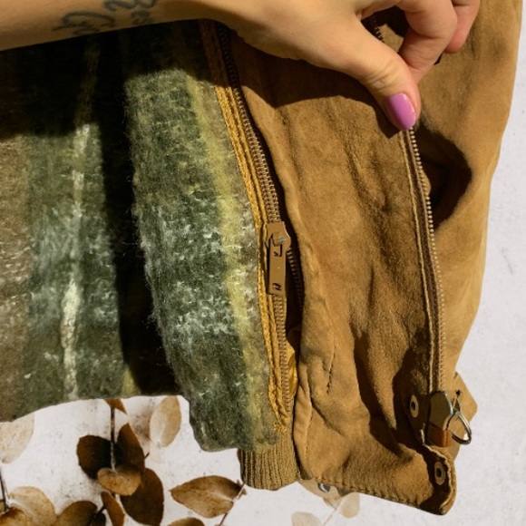 Vntg Fox Run by Little Fox Intl Suede Tan Genuine Leather Jacket - Picture 4 of 10